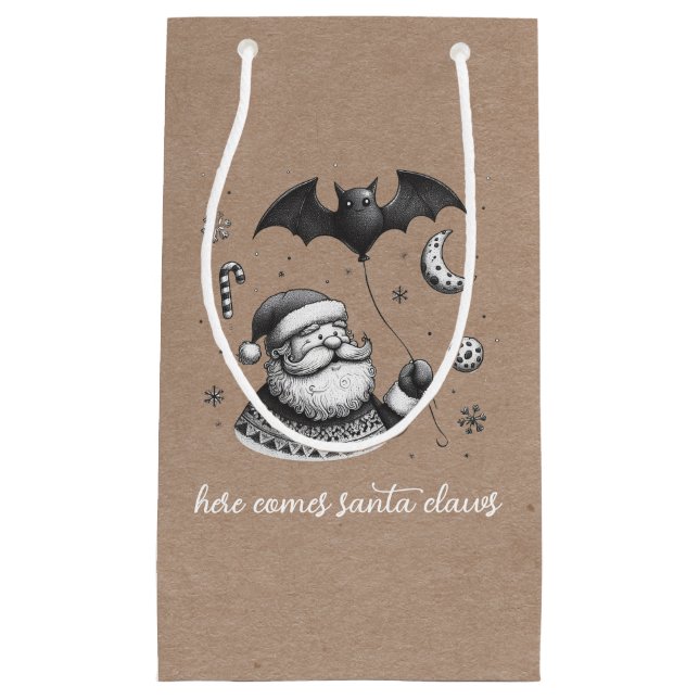 Santa Claws Small Gift Bag (Front)