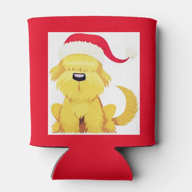 SANTA CLOSE PUPPY IS COMING TO TOWN CAN COOLER (Back)