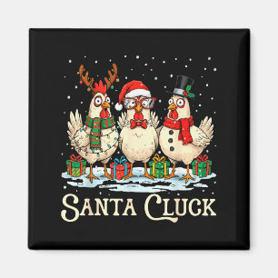 Santa Cluck Chicken Christmas Farm Animal Funny  Magnet