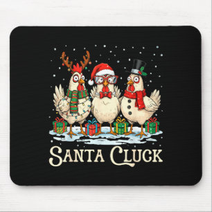 Santa Cluck Chicken Christmas Farm Animal Funny  Mouse Pad