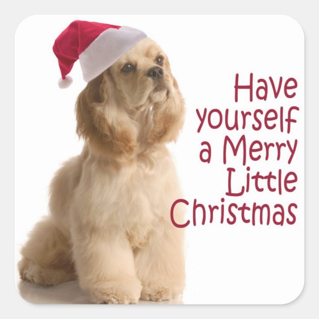 Santa Cocker Stickers (Front)