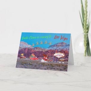 Santa coming to Las Vegas Christmas Card