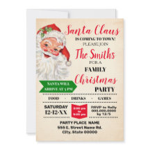 Santa coming to town Christmas party