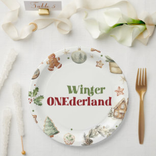 Santa Cookies Cocca Christmas Birthday Party Paper Plate