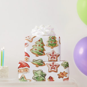 Santa Cookies  Wrapping Paper