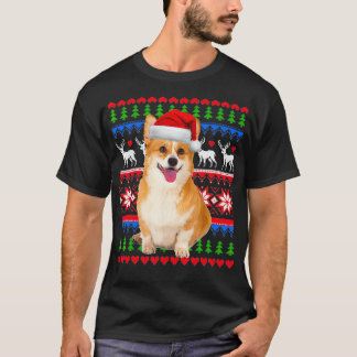 Santa Corgi Christmas LightCorgi Ugly Christmas Sw T-Shirt