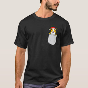 Santa Corgi Pocket Funny Cute Dog Mom Dad Christma T-Shirt