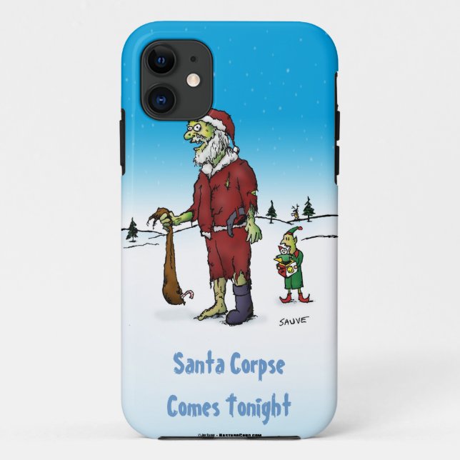 Santa Corpse Funny Zombie Cartoon Case-Mate iPhone Case (Back)