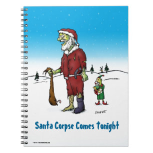 Santa Corpse Funny Zombie Cartoon Notebook