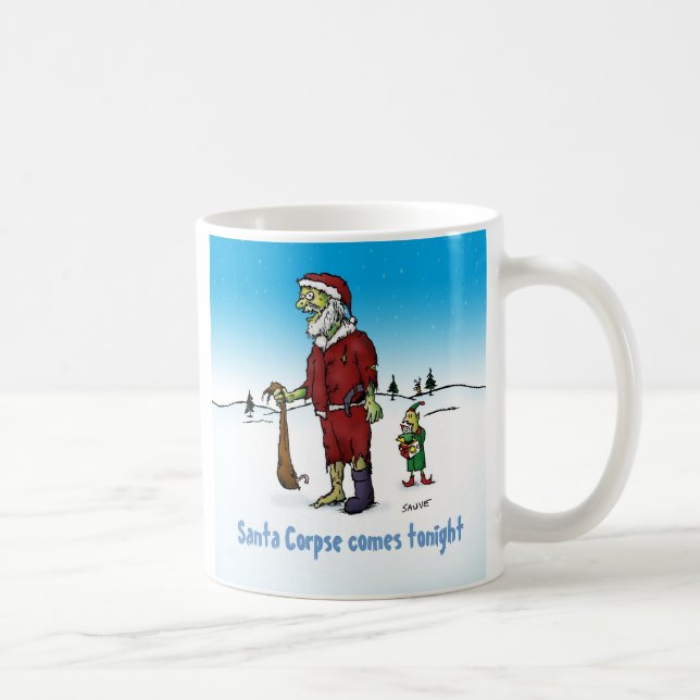 Santa Corpse the Xmas Zombie Coffee Mug (Right)