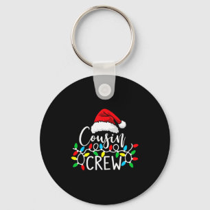 Santa Cousin Crew Christmas Matching Pajamas For K Keychain