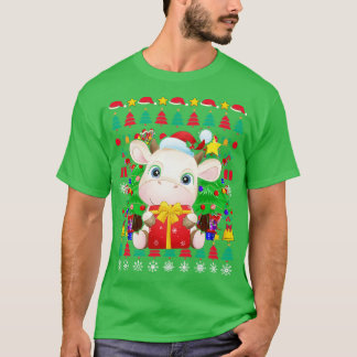 Santa Cow Ugly Christmas Xmas T-Shirt