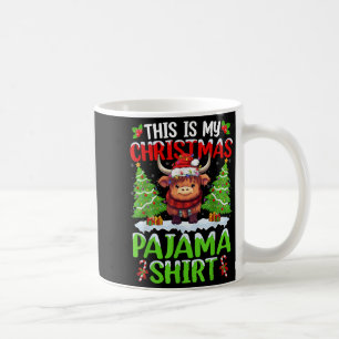 Santa Cow Xmas Tree Lights This Is My Christmas Pa Coffee Mug