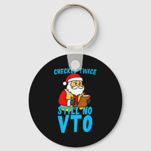 Santa Coworker Christmas Swagazon Checked Twice St Keychain