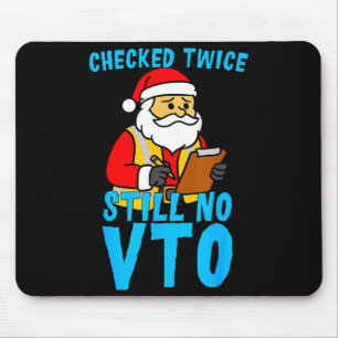 Santa Coworker Christmas Swagazon Checked Twice St Mouse Pad