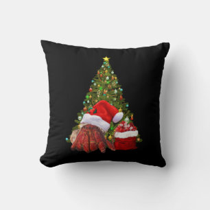 Santa Crab Funny Christmas Hermit Crab Lover Throw Pillow