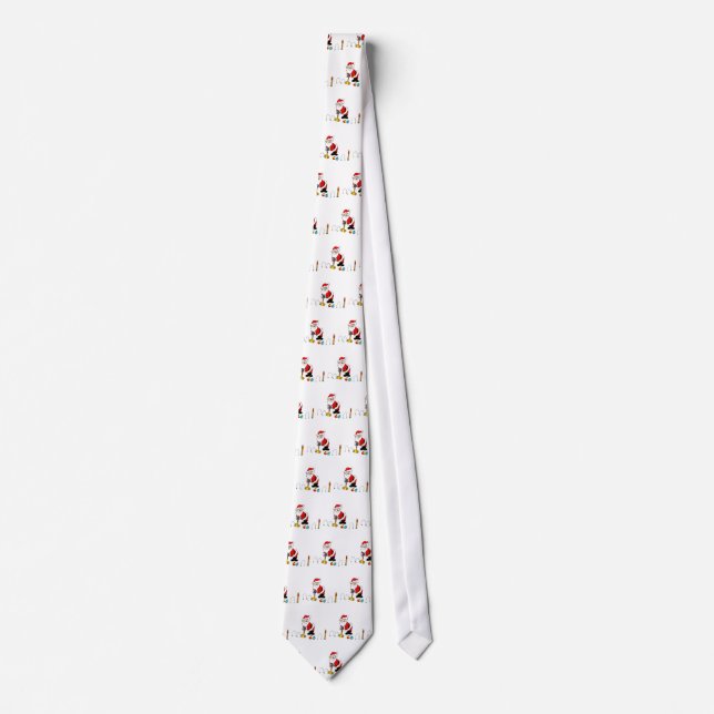 santa croquet with ornaments tie (Front)