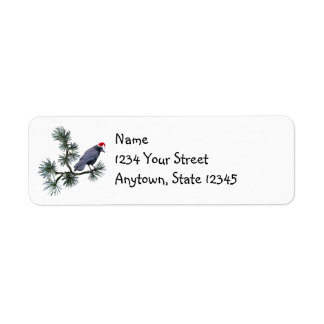 Santa Crow Pine Return Address Labels