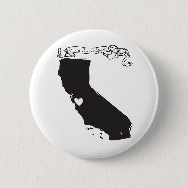 Santa Cruz 2 Inch Round Button (Front)