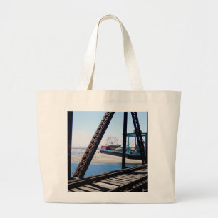 Santa Cruz Beach/Boardwalk Ferris Wheel Large Tote Bag