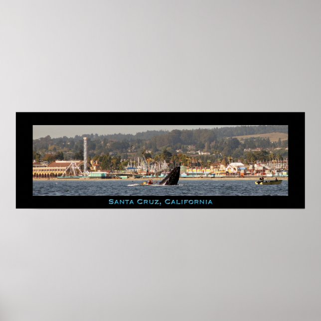 Santa Cruz Beach Boardwalk Humpback Whale Poster (Front)