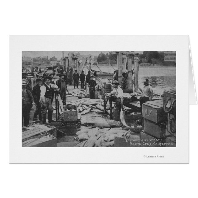 Santa Cruz, CA - Fisherman's Wharf Scene (Front Horizontal)