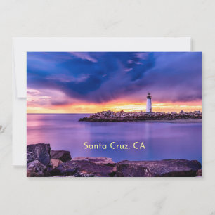 Santa Cruz, CA lighthouse Holiday Card