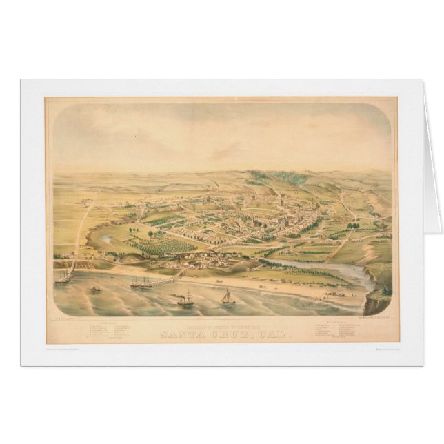 Santa Cruz, CA. Panoramic Map (1586A) - Unrestored (Front Horizontal)