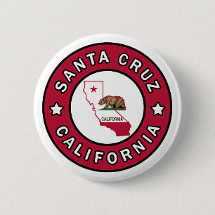 Santa Cruz California 2 Inch Round Button