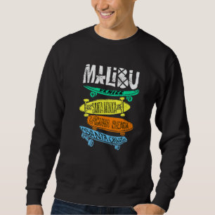 Santa Cruz California Ca Retro Vintage Surfer Mali Sweatshirt