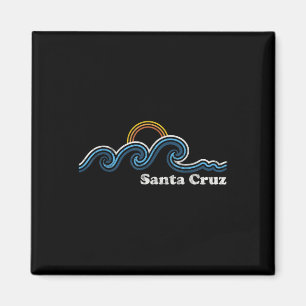 Santa Cruz California Ca Sufing Waves Sunset Beach Magnet