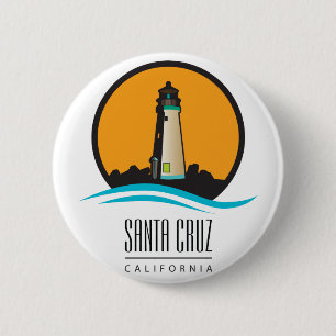 Santa Cruz California Lighthouse 2 Inch Round Button