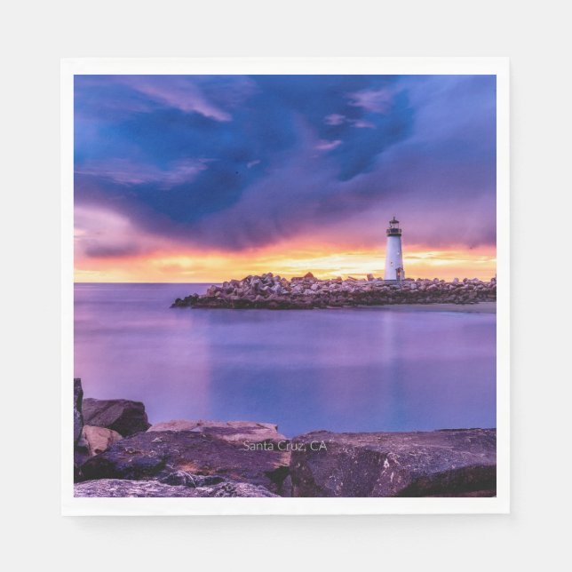 Santa Cruz, California Lighthouse Napkin (Front)