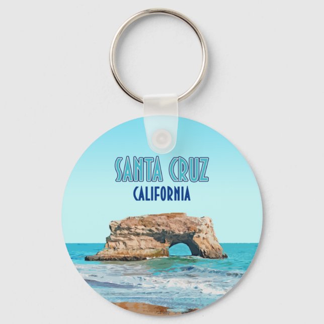 Santa Cruz California Natural Bridges State Beach Keychain (Front)