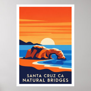Santa Cruz California – Natural Bridges Sunset Poster