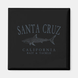 Santa cruz california retro slate art fishing  magnet