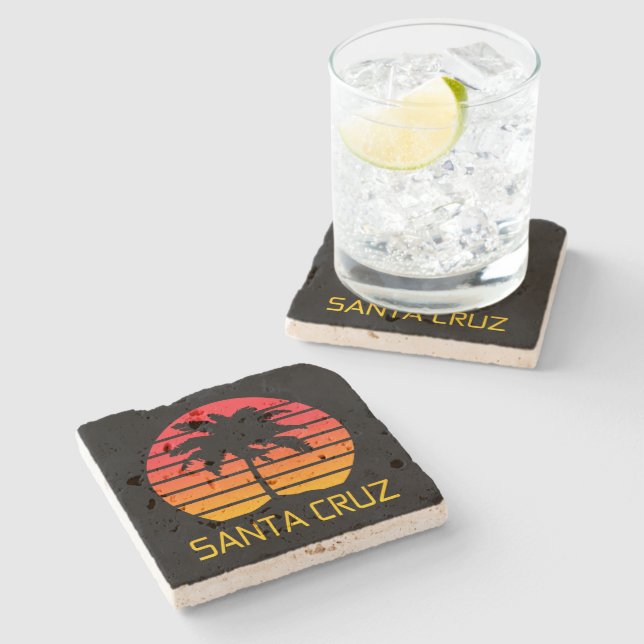 Santa Cruz California Stone Coaster (Side)