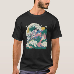 Santa Cruz California Surf Travel T-Shirt