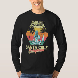 Santa Cruz California Surfing Paradise Girl Sunset T-Shirt