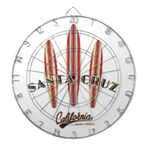 Santa Cruz California Three Surfboards Dartboard
