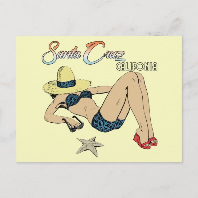 Santa Cruz California Travel Postcard (Front)