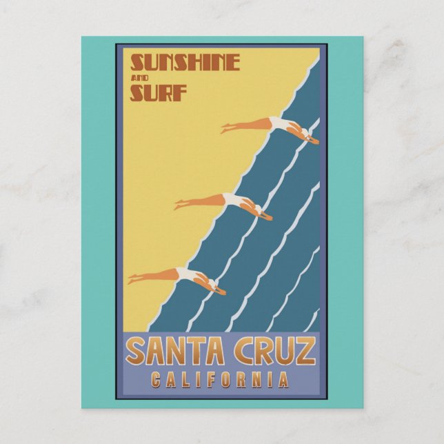 Santa Cruz California Travel Postcard (Front)