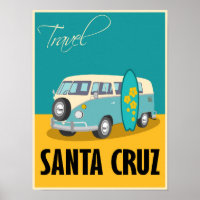 Santa Cruz California Travel Poster