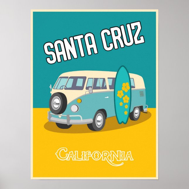 SANTA CRUZ CALIFORNIA TRAVEL    POSTER (Front)