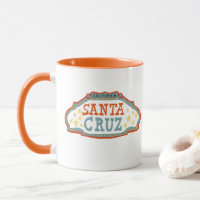 Santa Cruz California Vintage Sign Art