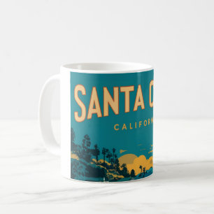 Santa Cruz California Watercolor Travel Coffee Mug