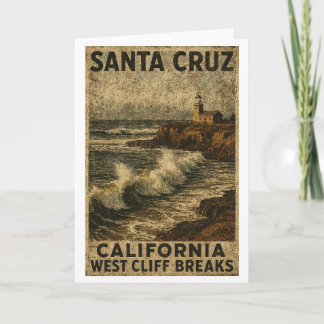 Santa Cruz California West Cliff Steamer Lane Card
