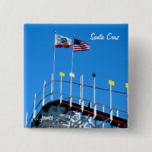 Santa Cruz Coaster 2 Inch Square Button