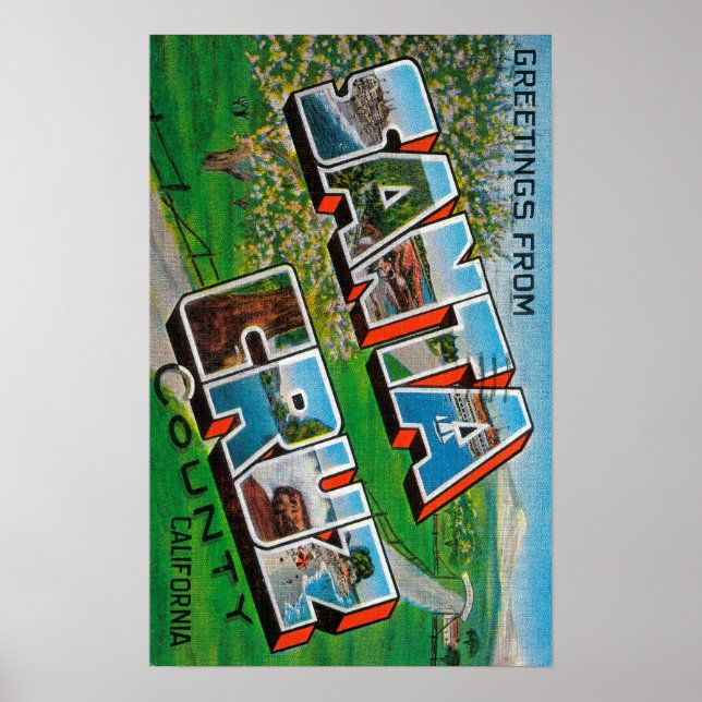Santa Cruz County, California Poster (Front)