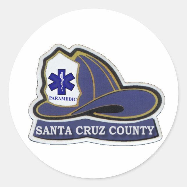 Santa Cruz County Paramedic Helmet Sticker (Front)